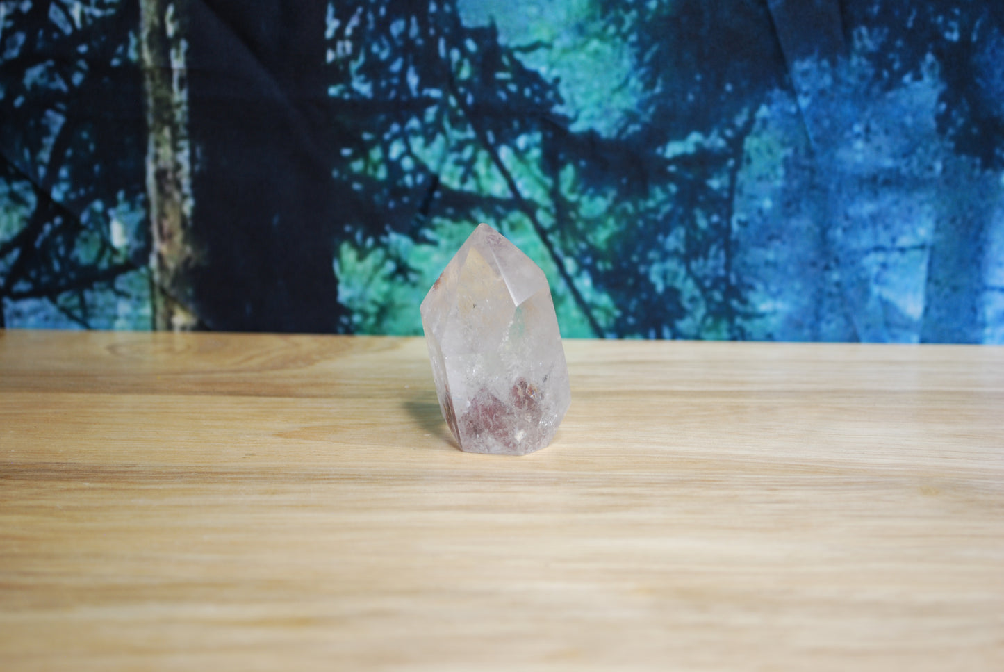Hematite Phantom Quartz Point - J