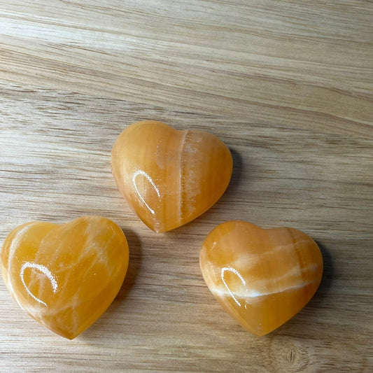 Orange Calcite Hearts