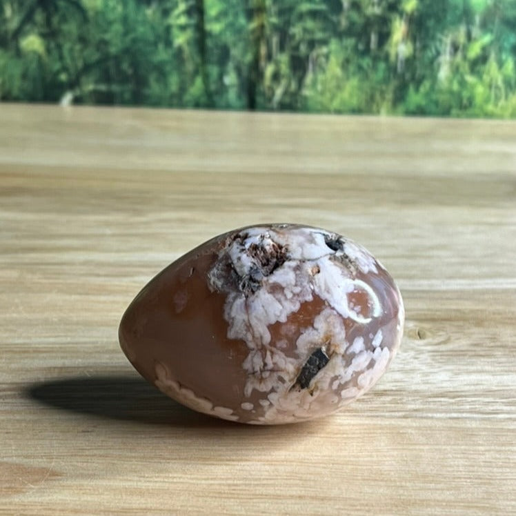 Flower Agate Egg - H