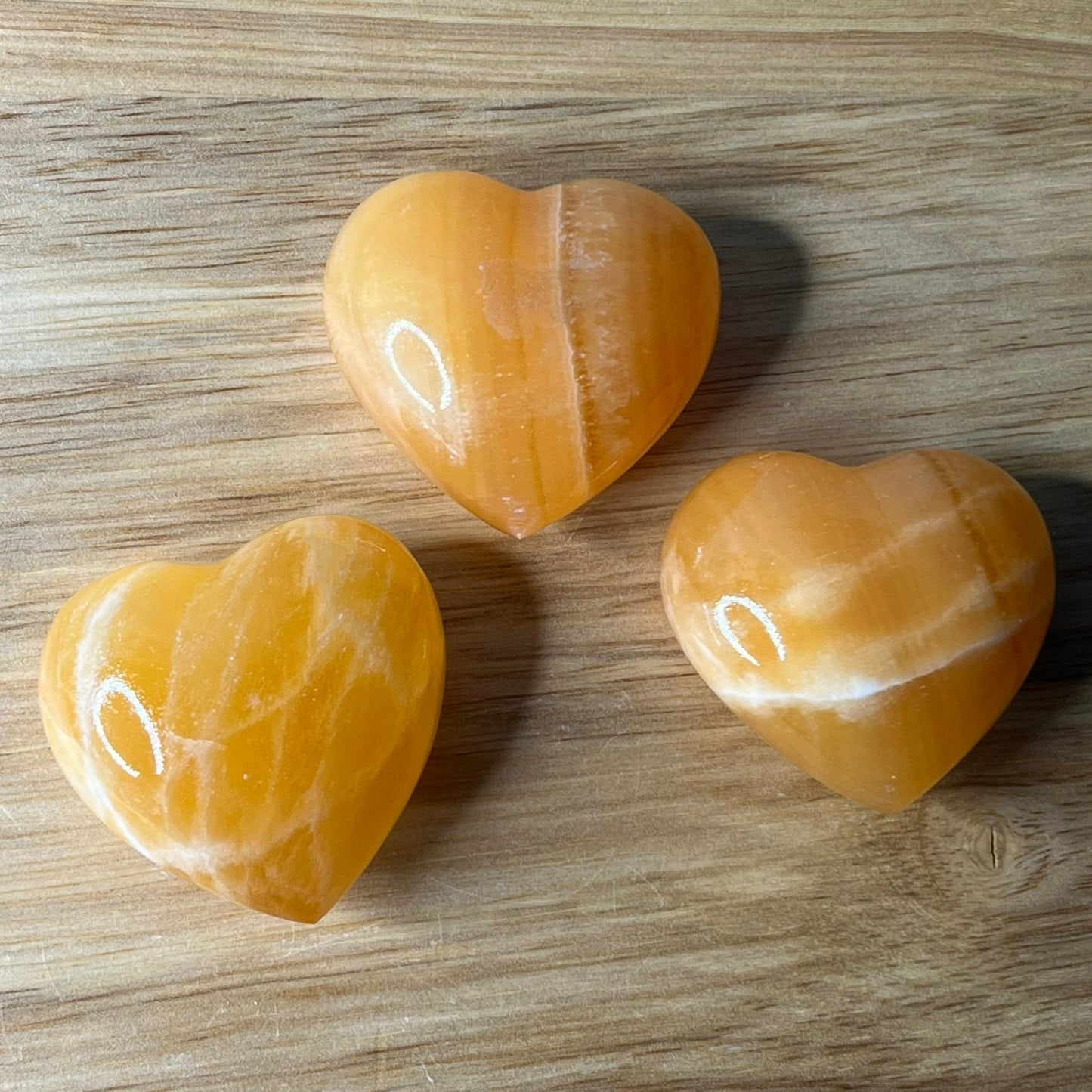 Orange Calcite Hearts