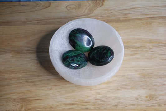 Ruby Zoisite palmstones