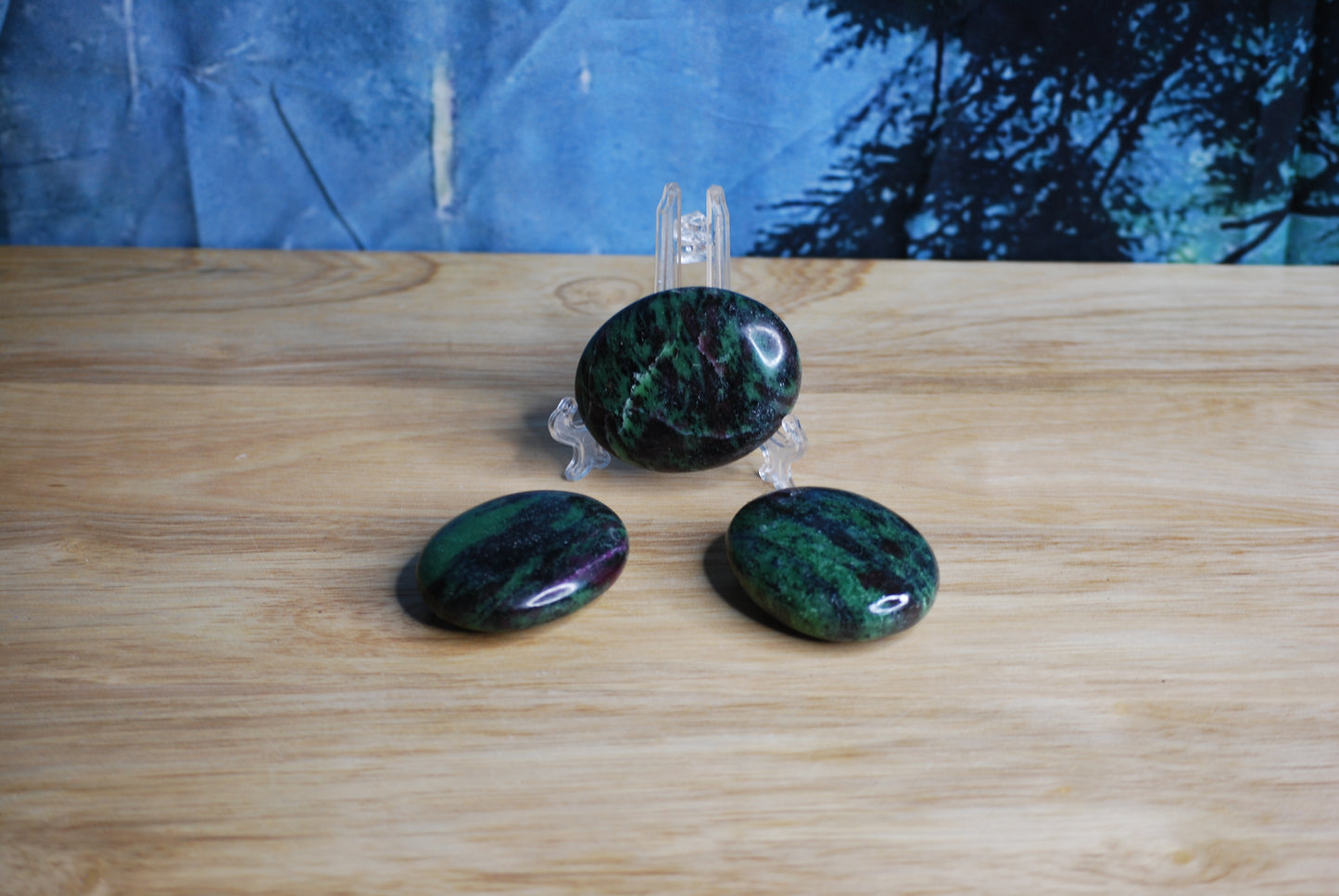 Ruby Zoisite palmstones