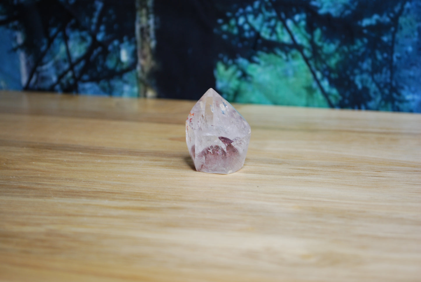 Hematite Phantom Quartz Point - D