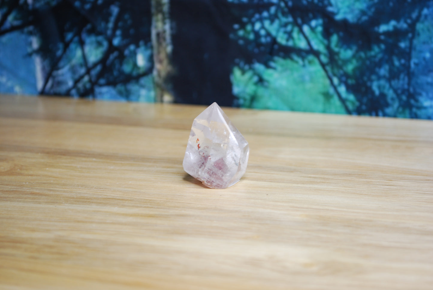 Hematite Phantom Quartz Point - D