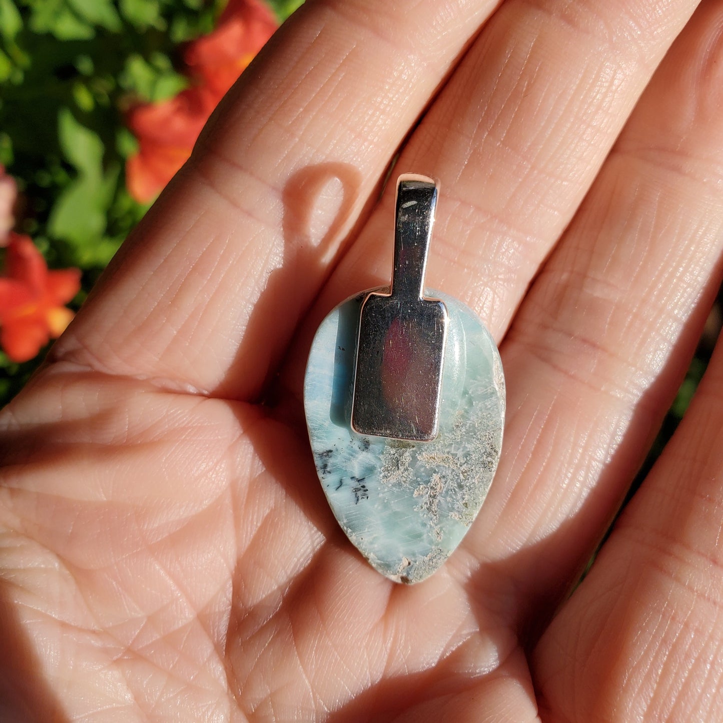 Larimar pendant - A