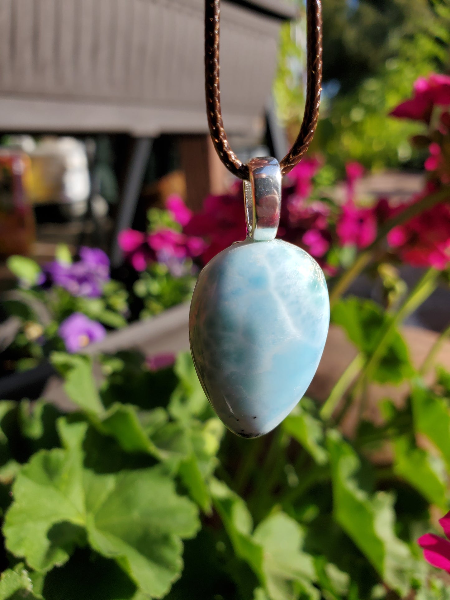 Larimar pendant - A