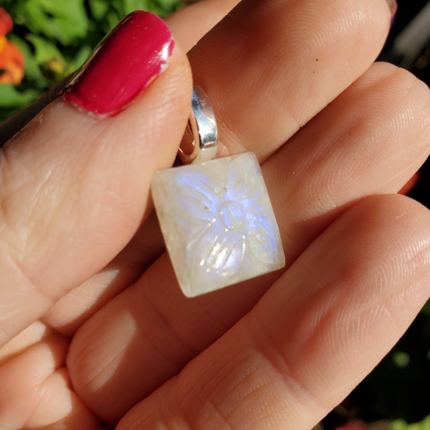 Rainbow Moonstone pendant