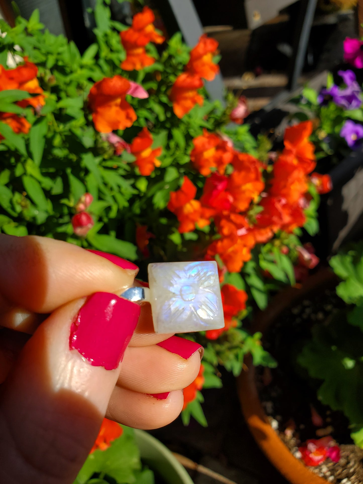 Rainbow Moonstone pendant