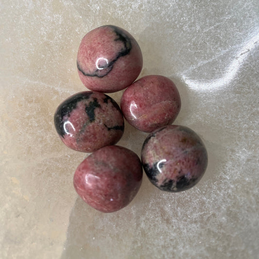 Rhodonite tumbles - extra small