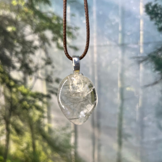 Tourmalined Quartz Pendant