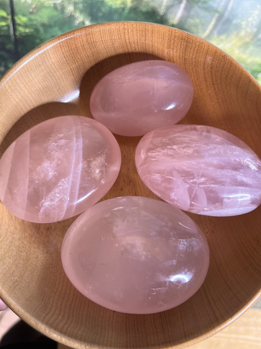 Madagascar Rose Quartz Palm Stones