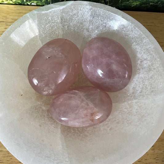 Madagascar Rose Quartz Palm Stones - B